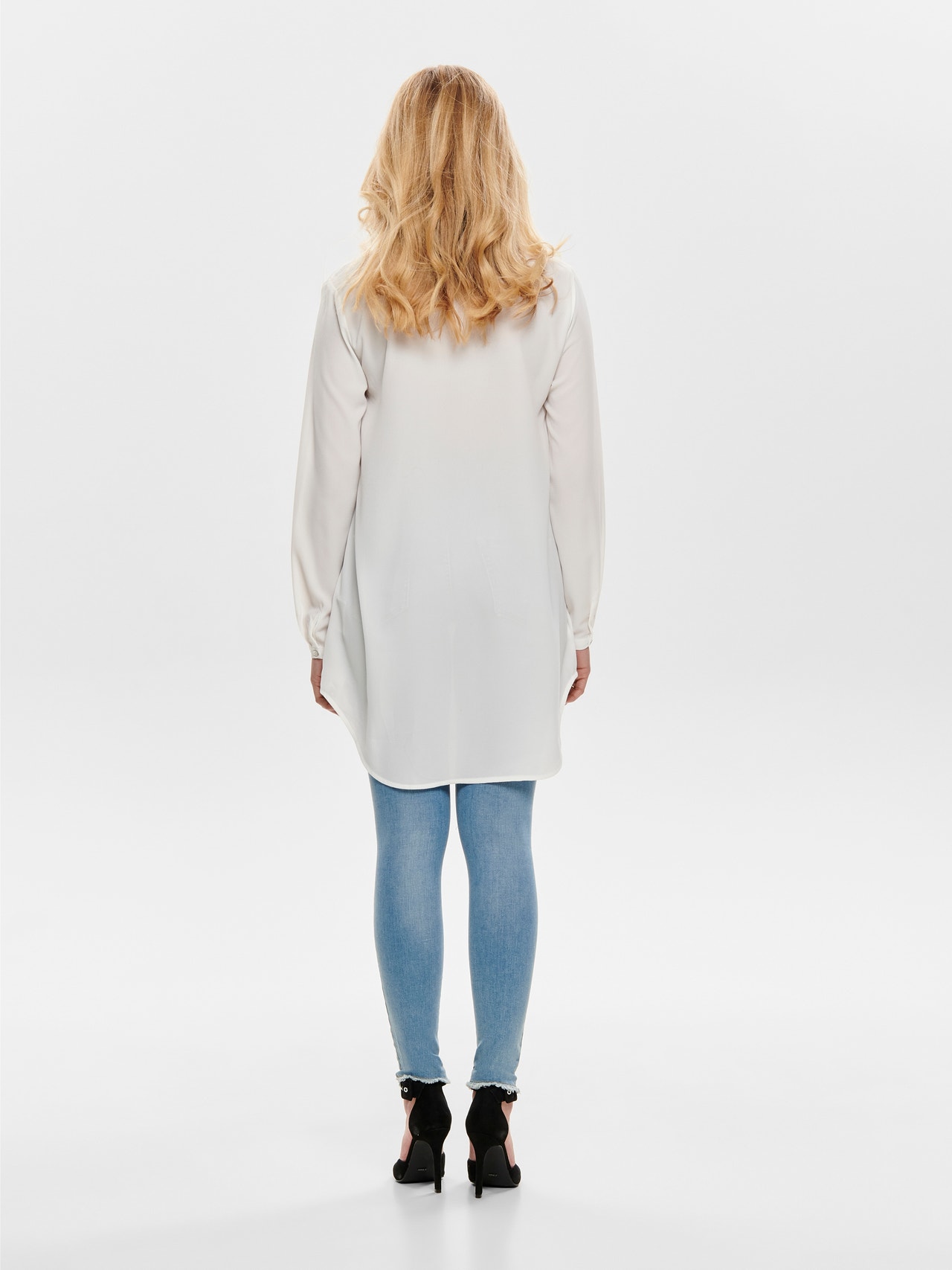 ONLY Solid Long sleeved shirt -Cloud Dancer - 15158111
