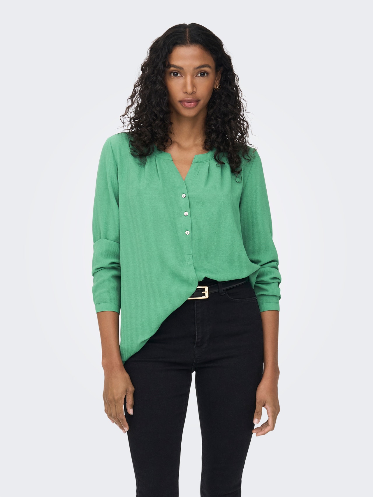 ONLY Solid Long sleeved shirt -Leprechaun - 15158111