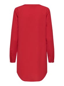 ONLY Solid Long sleeved shirt -Mars Red - 15158111