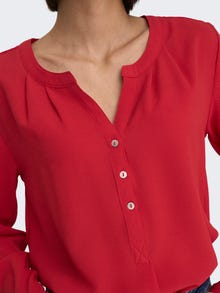 ONLY Solid Long sleeved shirt -Mars Red - 15158111