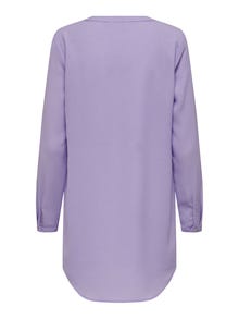 ONLY Enfärgad Långärmad skjorta -Lavender - 15158111