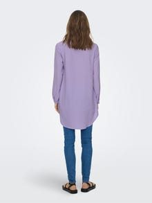 ONLY Ensfarget Langermet skjorte -Lavender - 15158111