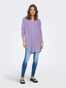 ONLY Enfärgad Långärmad skjorta -Lavender - 15158111