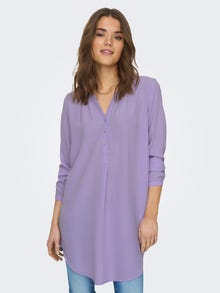 ONLY Ensfarget Langermet skjorte -Lavender - 15158111