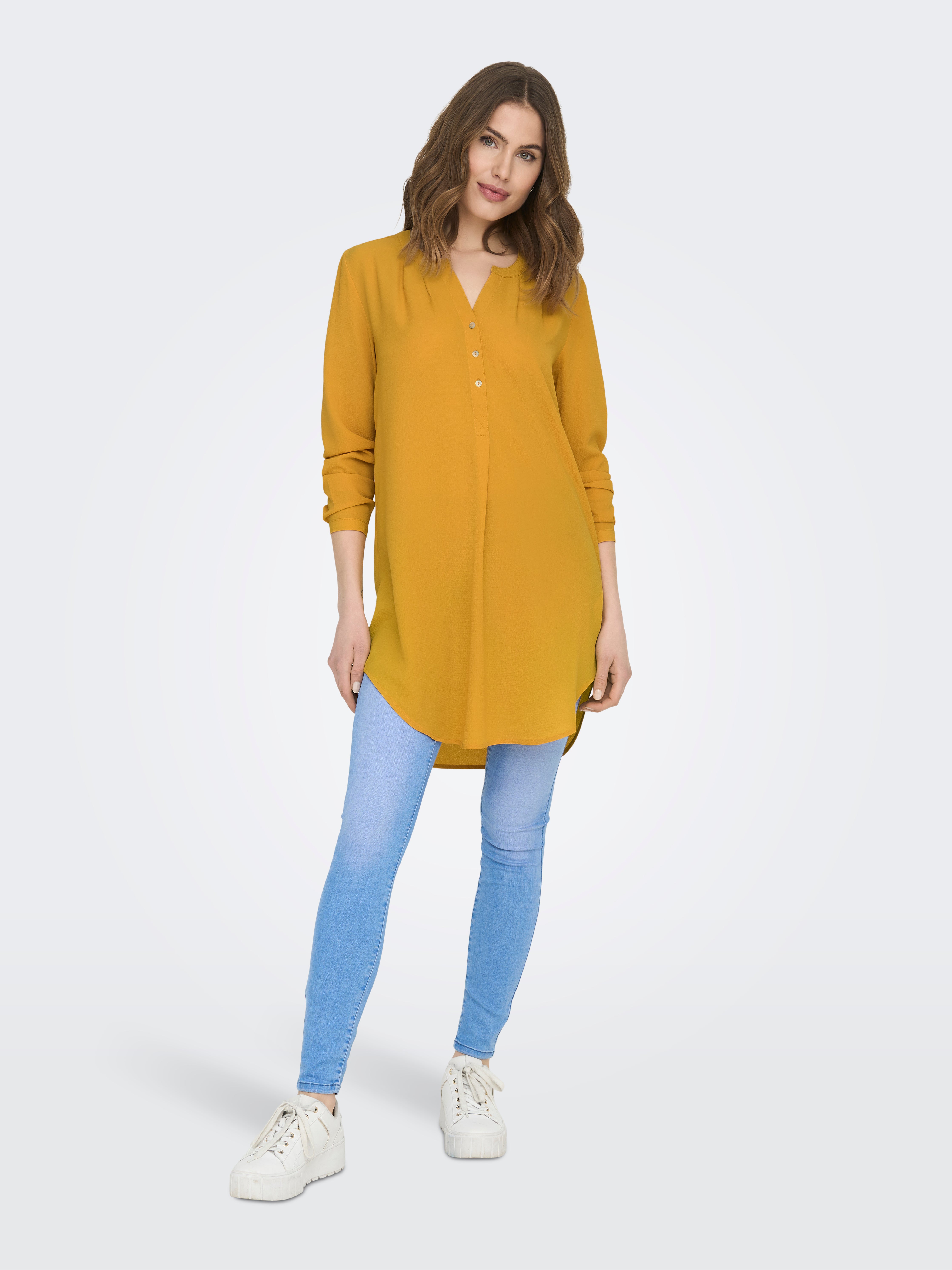 Mustard yellow long sleeve 2025 shirt