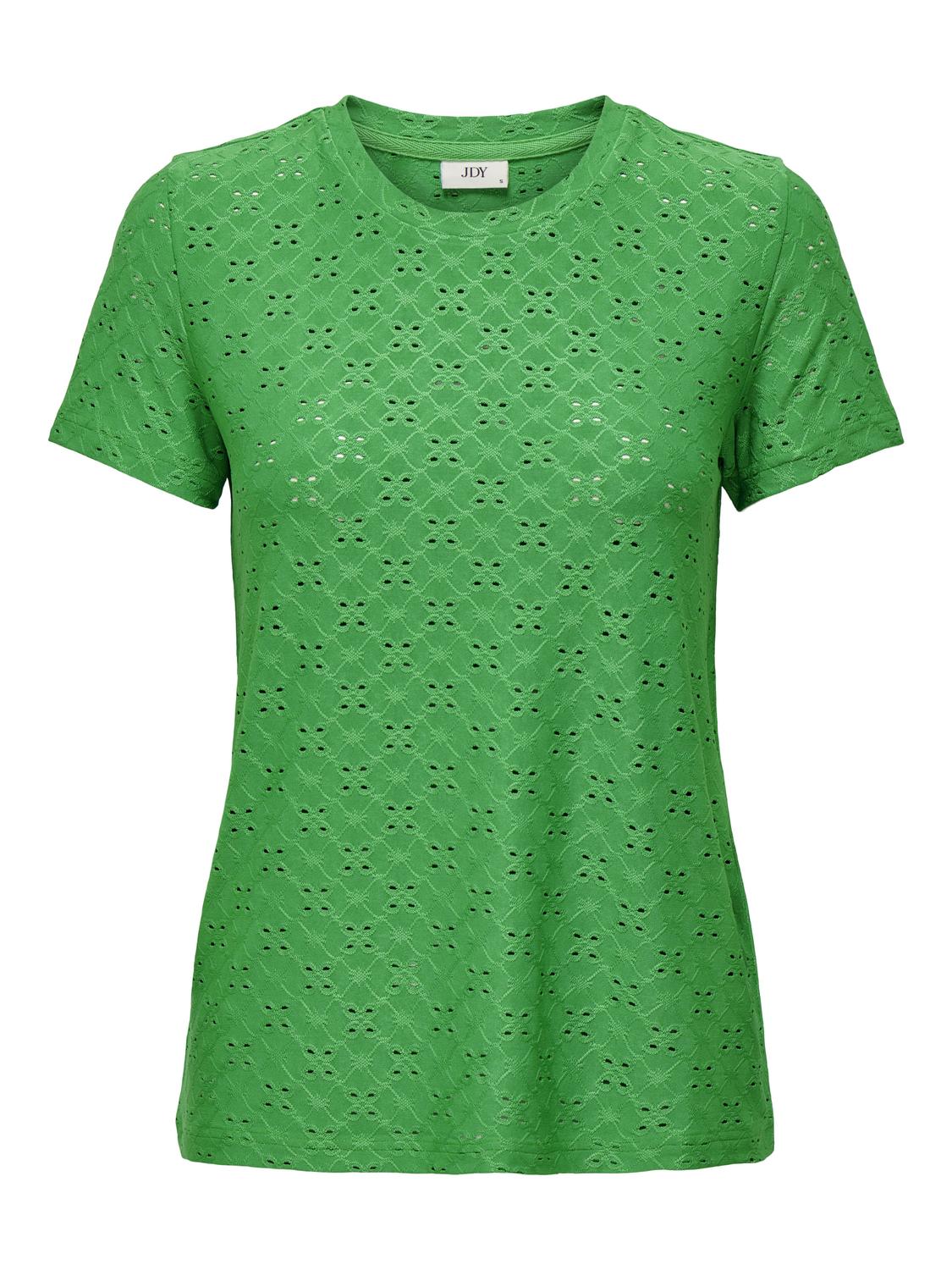 ONLY Detailed Short Sleeved Top -Green Bee - 15158450
