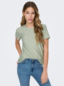 ONLY Regular fit O-hals T-shirts -Desert Sage - 15158450