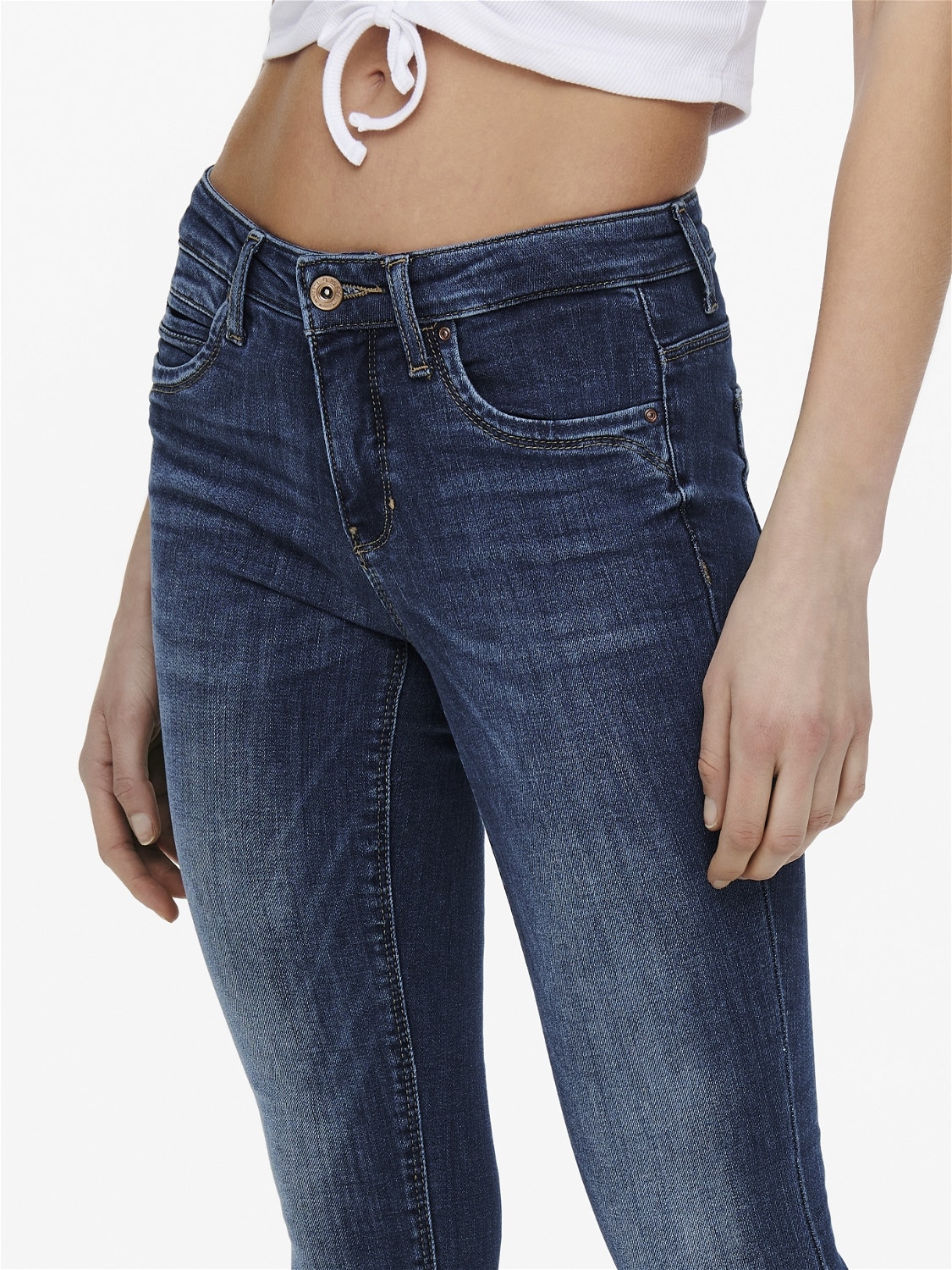 ONLY Jeans Skinny Fit Taille moyenne -Medium Blue Denim - 15158979