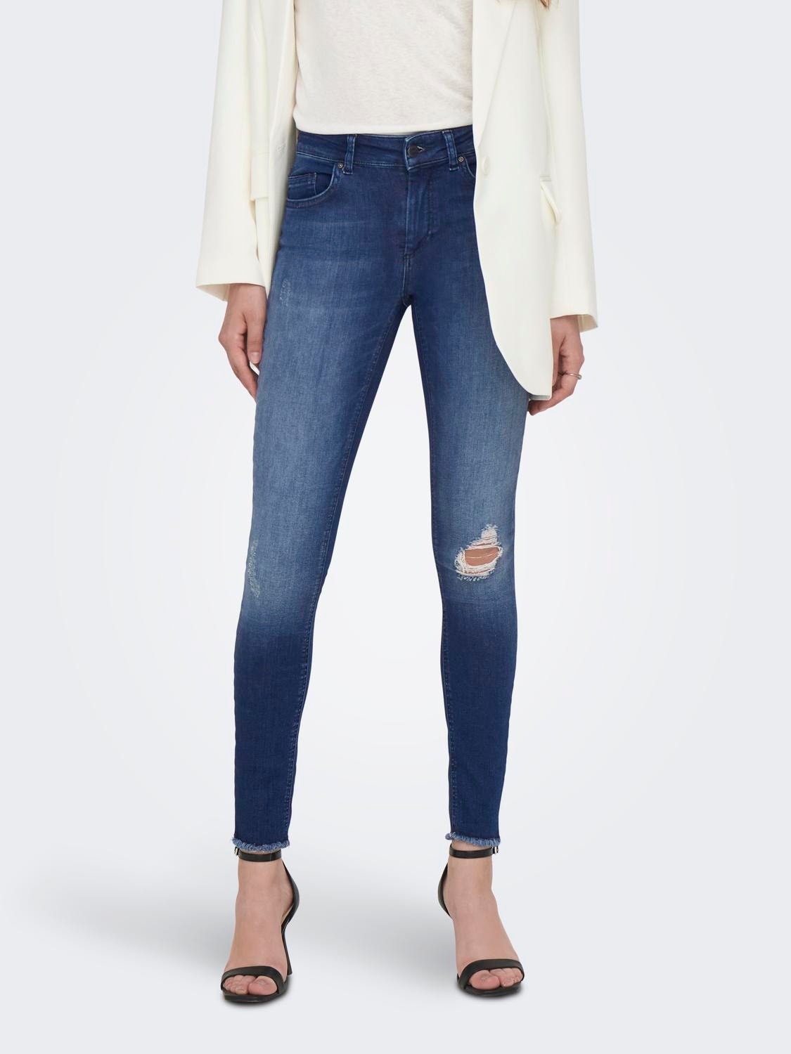 ONLY ONLBlush mid ankle Skinny fit jeans -Medium Blue Denim - 15159306