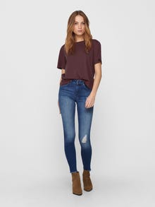 ONLY Skinny Fit Ripped hems Jeans -Medium Blue Denim - 15159306