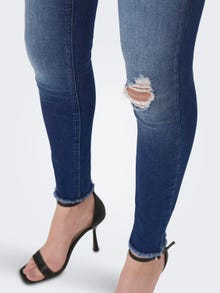 ONLY Jeans Skinny Fit Ourlets déchirés -Medium Blue Denim - 15159306
