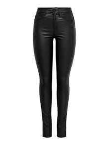ONLY Faux leather trousers -Black - 15159341