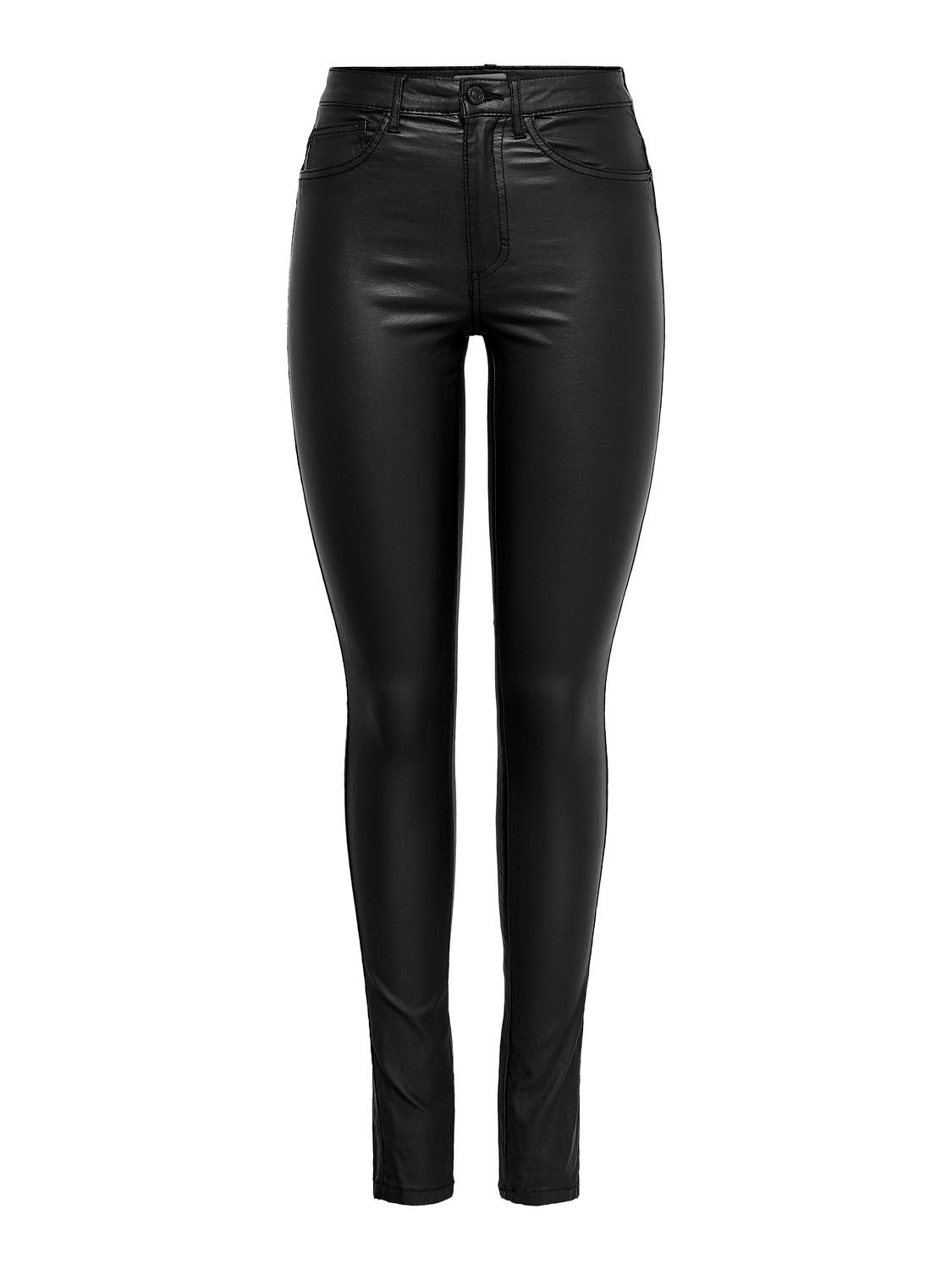 ONLY Pantalons Skinny Fit Taille haute -Black - 15159341