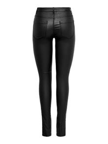 ONLY Pantalones Corte skinny Cintura alta -Black - 15159341