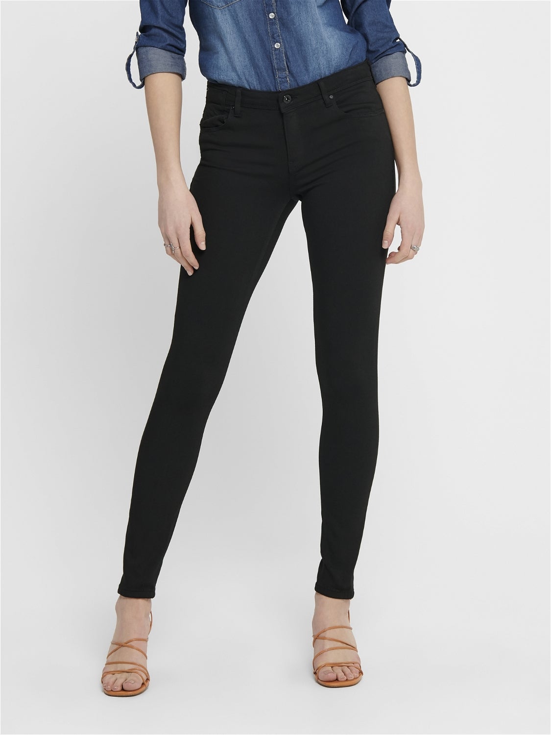 Onlcarmen Mittlere Taille Skinny Fit Jeans