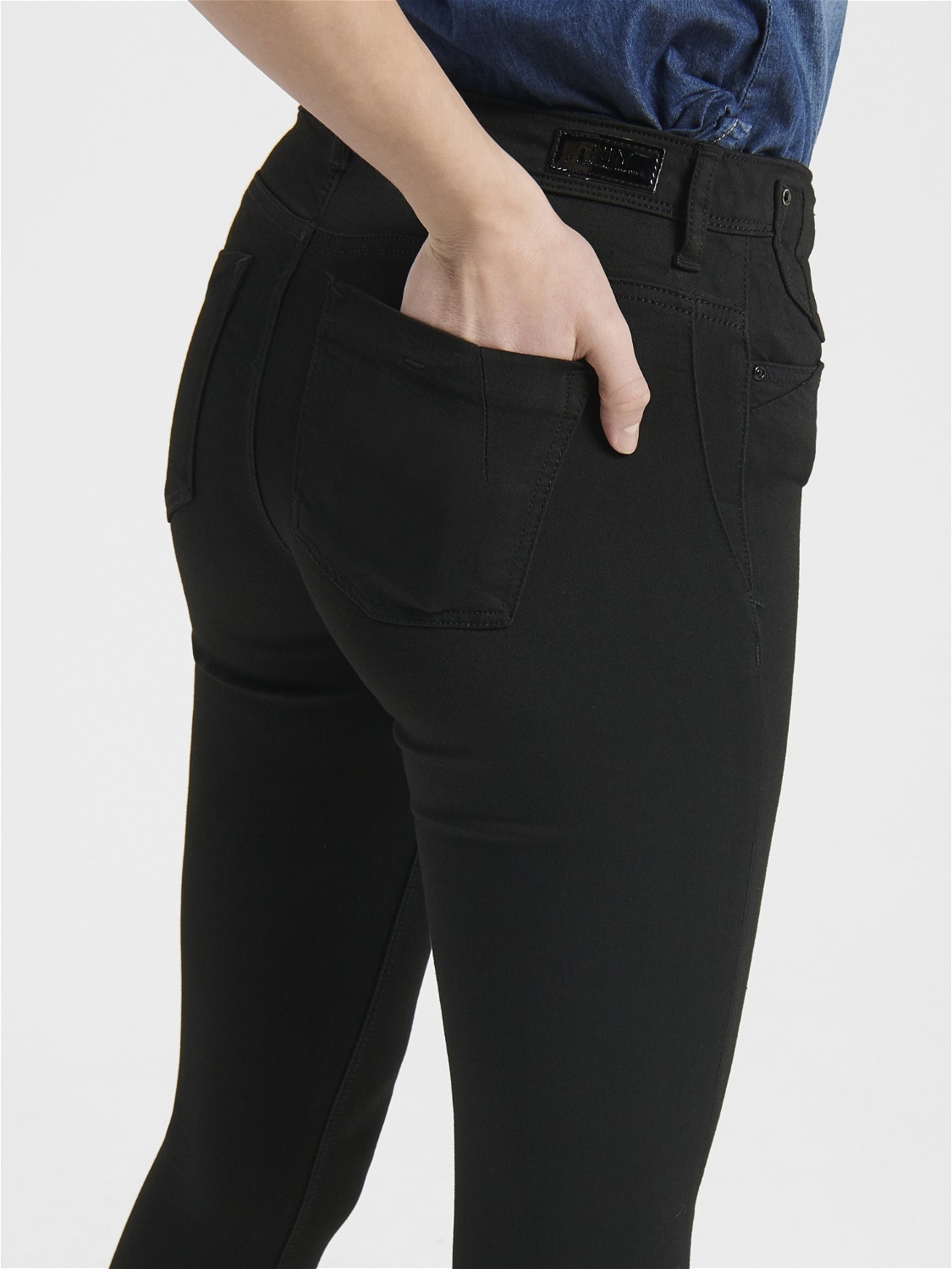 ONLY ONLCarmen reg Skinny fit-jeans -Black Denim - 15159404