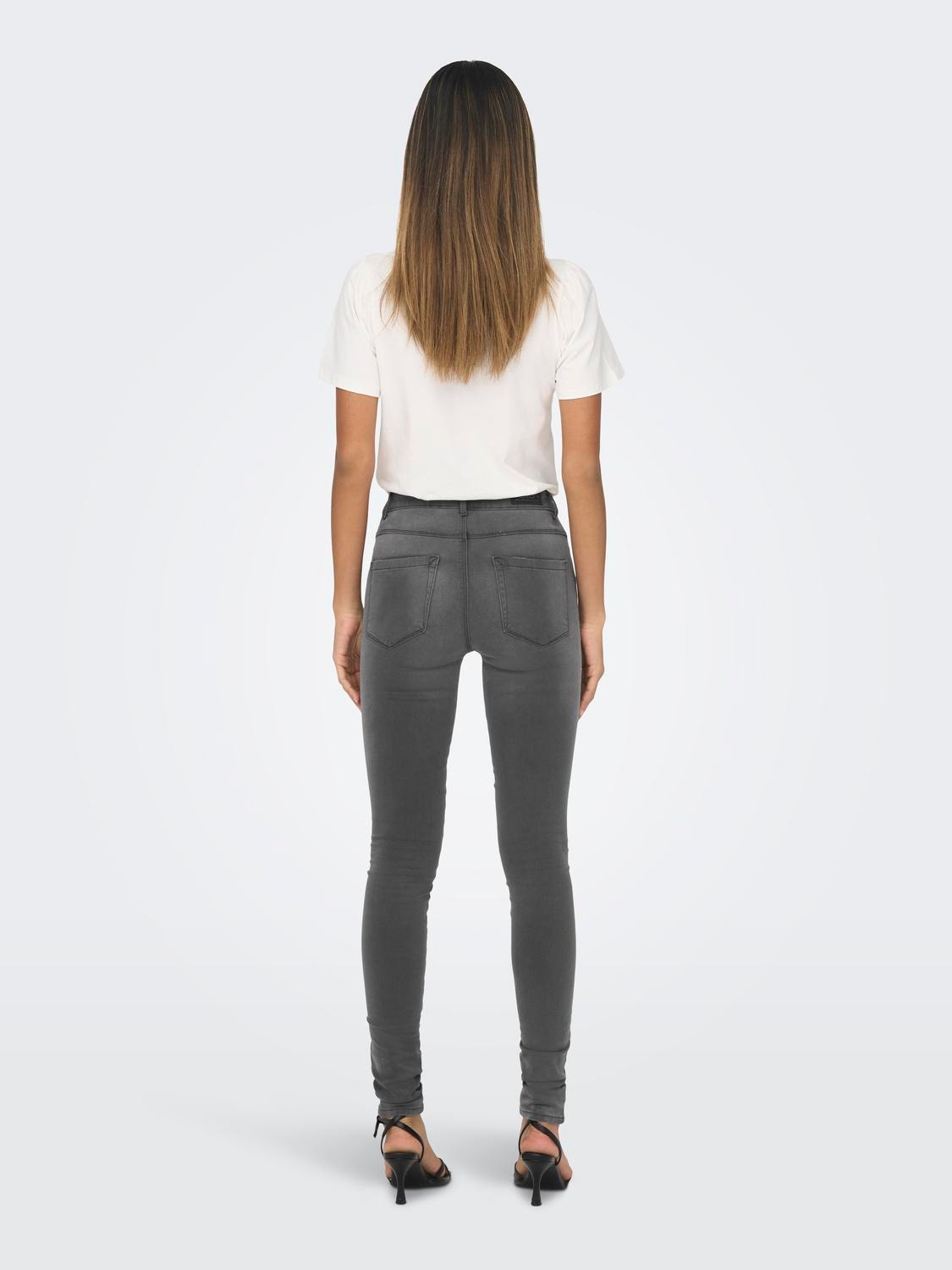 ONLY ONLRoyal high Skinny fit-jeans -Dark Grey Denim - 15159647