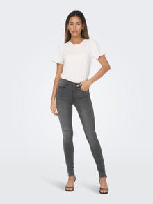 ONLY Skinny Fit Hohe Taille Jeans -Dark Grey Denim - 15159647