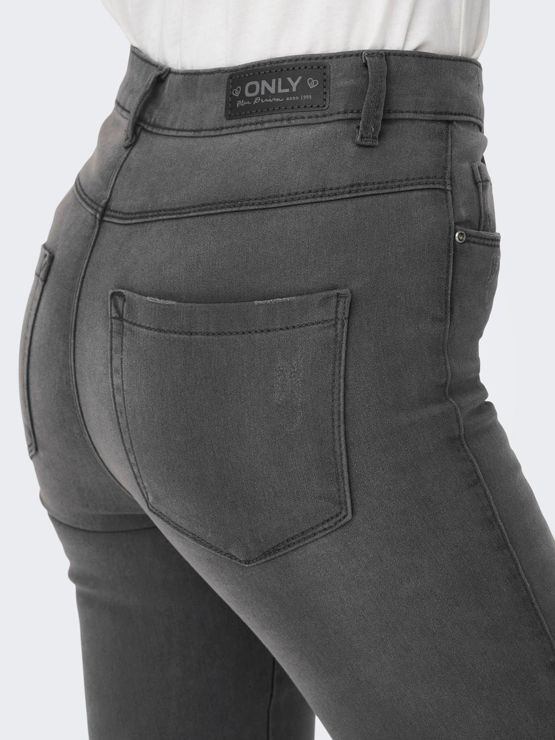 ONLY Skinny Fit High rise Jeans -Dark Grey Denim - 15159647
