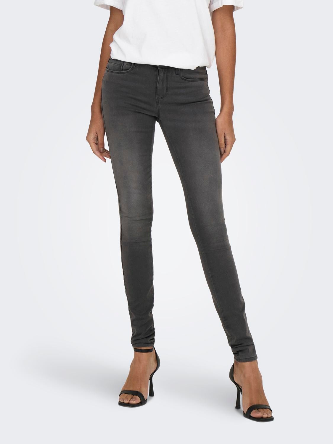ONLY Jeans Skinny Fit -Dark Grey Denim - 15159650
