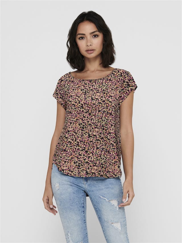 ONLY Printed Short Sleeved Top - 15161116