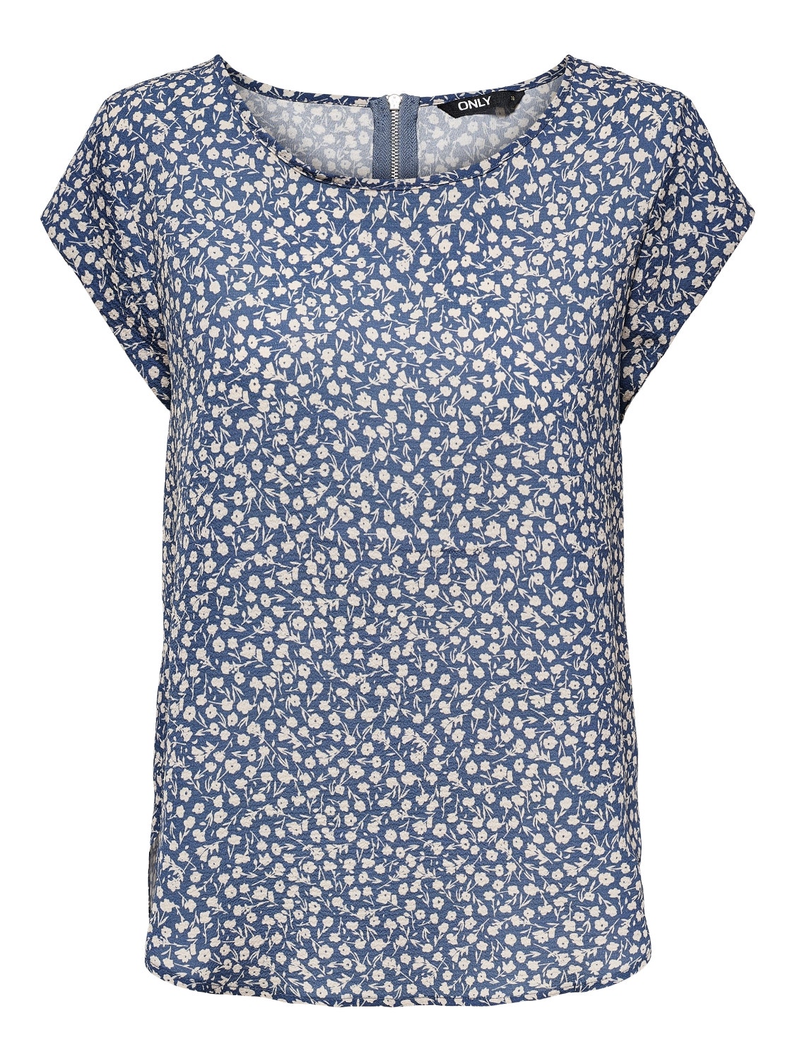 ONLY Printed Short Sleeved Top -Blue Mirage - 15161116