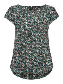 ONLY Printed Short Sleeved Top -Balsam Green - 15161116
