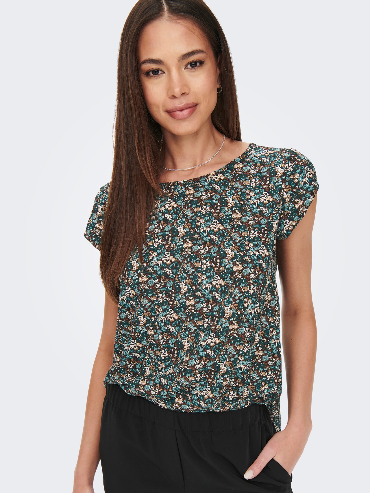 ONLY Tops Regular Fit Col rond -Balsam Green - 15161116