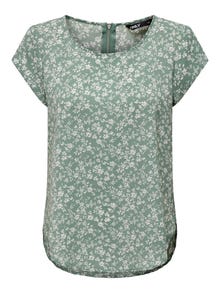 ONLY Printed Short Sleeved Top -Lily Pad - 15161116