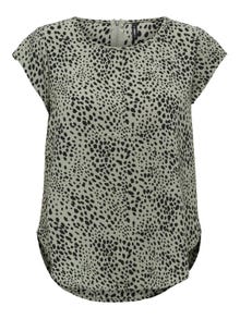 ONLY Printed Short Sleeved Top -Seagrass - 15161116