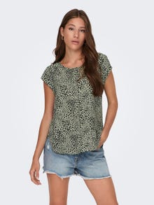 ONLY Printed Short Sleeved Top -Seagrass - 15161116