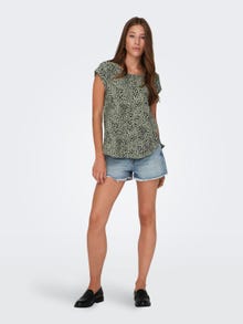 ONLY Regular fit O-hals Top -Seagrass - 15161116