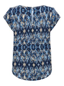 ONLY Printed Short Sleeved Top -Forever Blue - 15161116