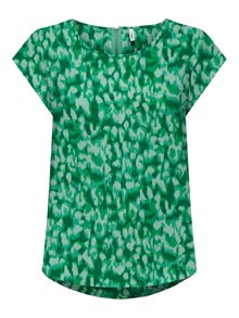 ONLY Regular Fit Round Neck Top -Green Bee - 15161116