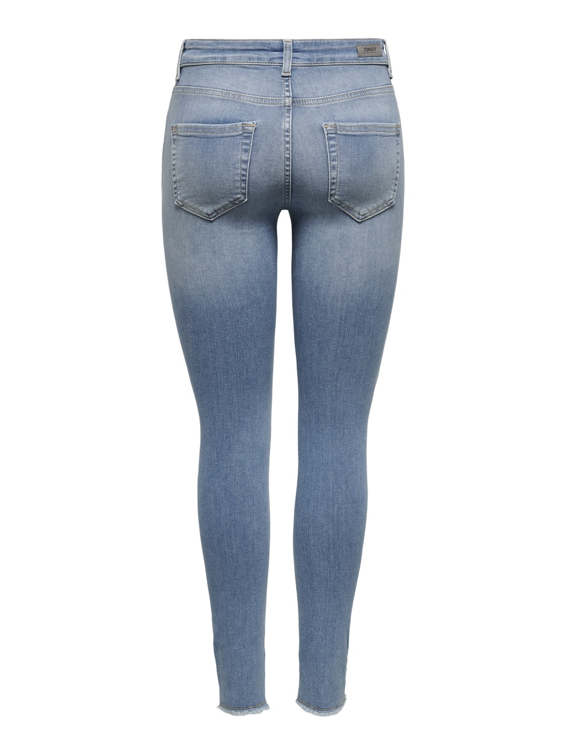 ONLY ONLBLUSH mid waist Skinny Ankle Jeans -Light Blue Denim - 15162363