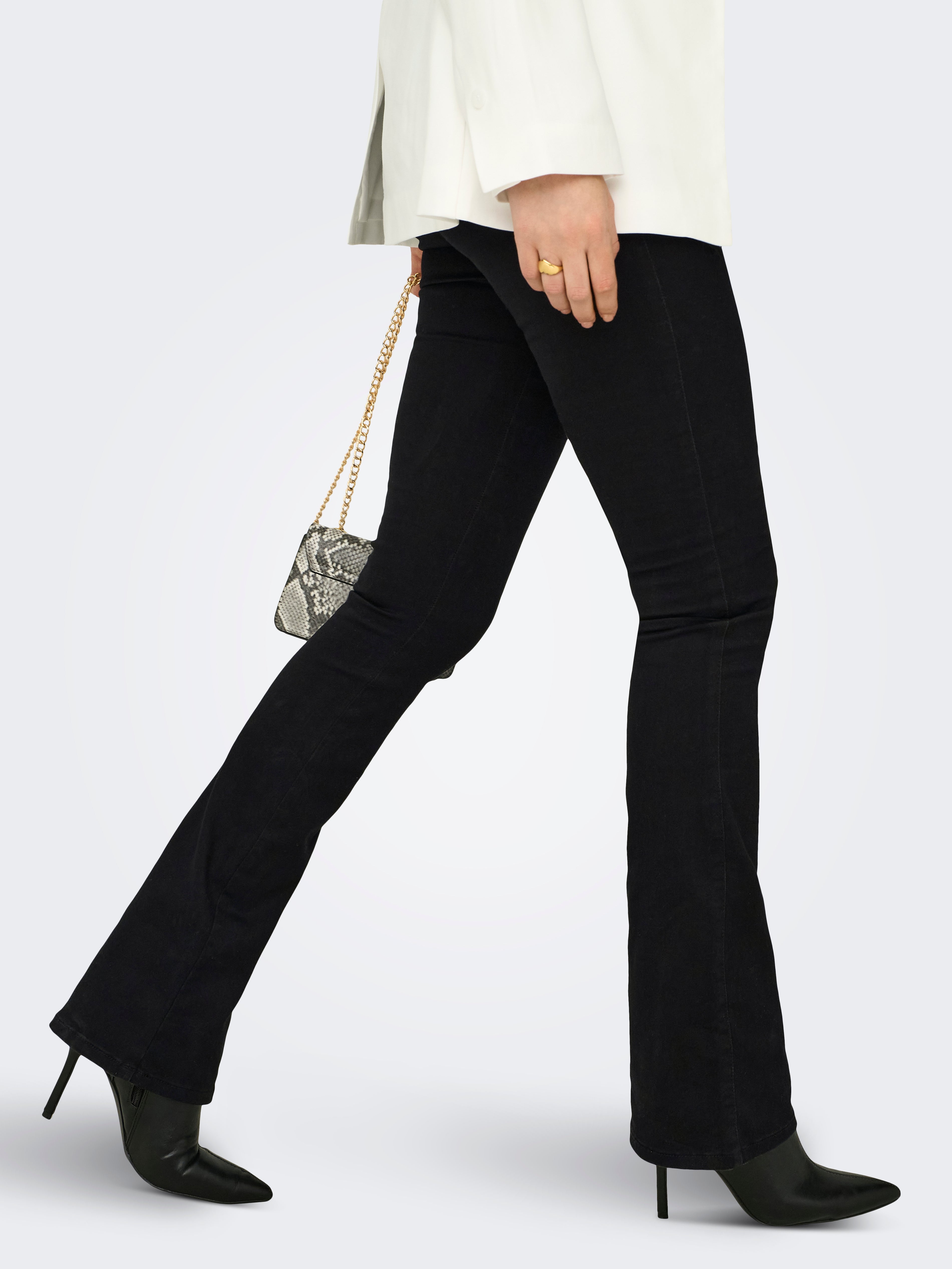 Pantalones flared Kam 24 de ante de tiro alto en marrón - Stouls Pantalones flared Kam 24 de ante de tiro alto en marrón - Stouls