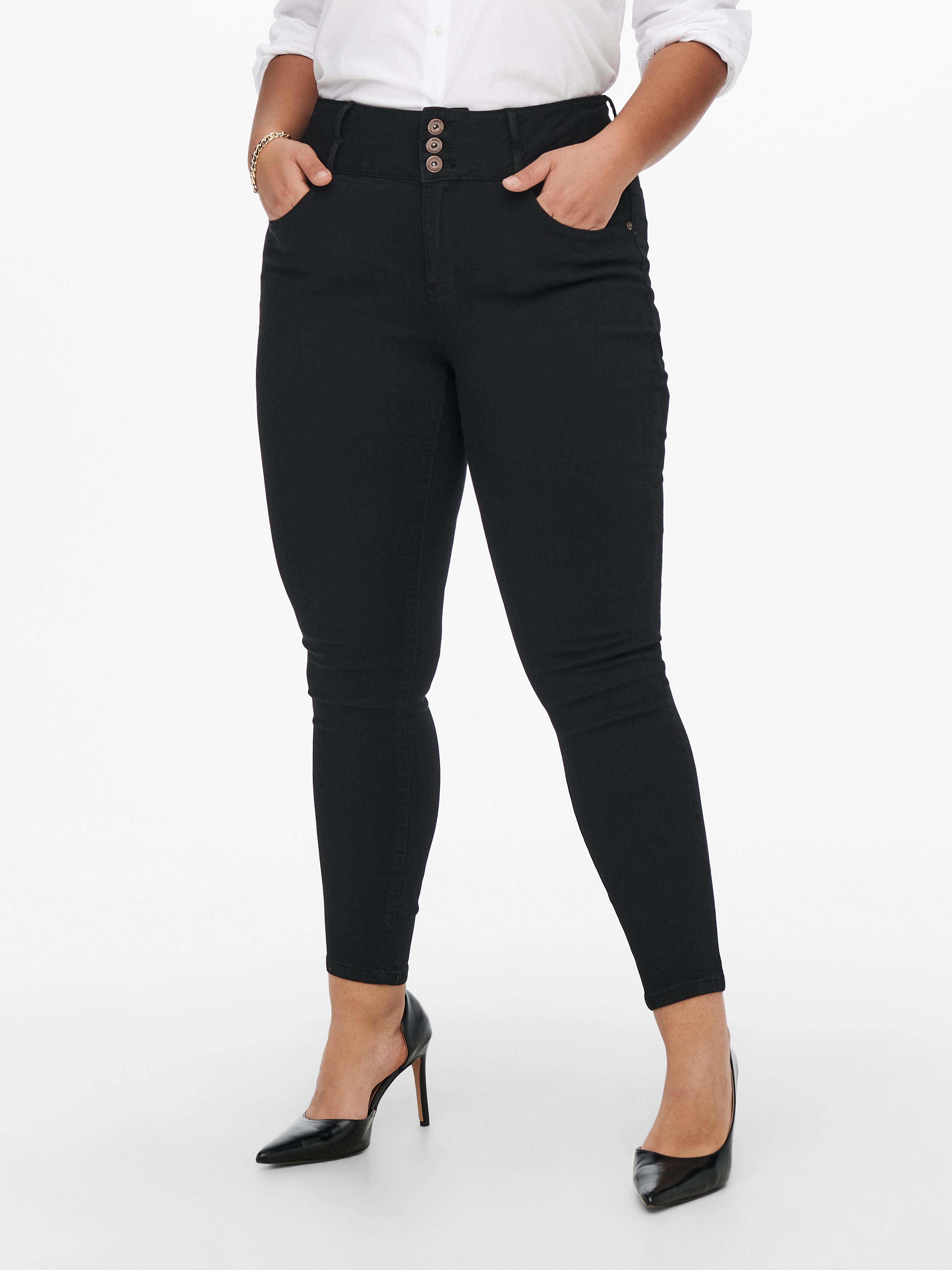 Thumbnail - Caranna Hohe Taille Skinny Fit Jeans