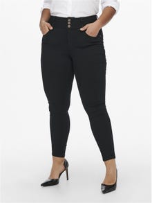 ONLY Curvy CARAnna hw ankle Skinny fit-jeans -Black - 15164131