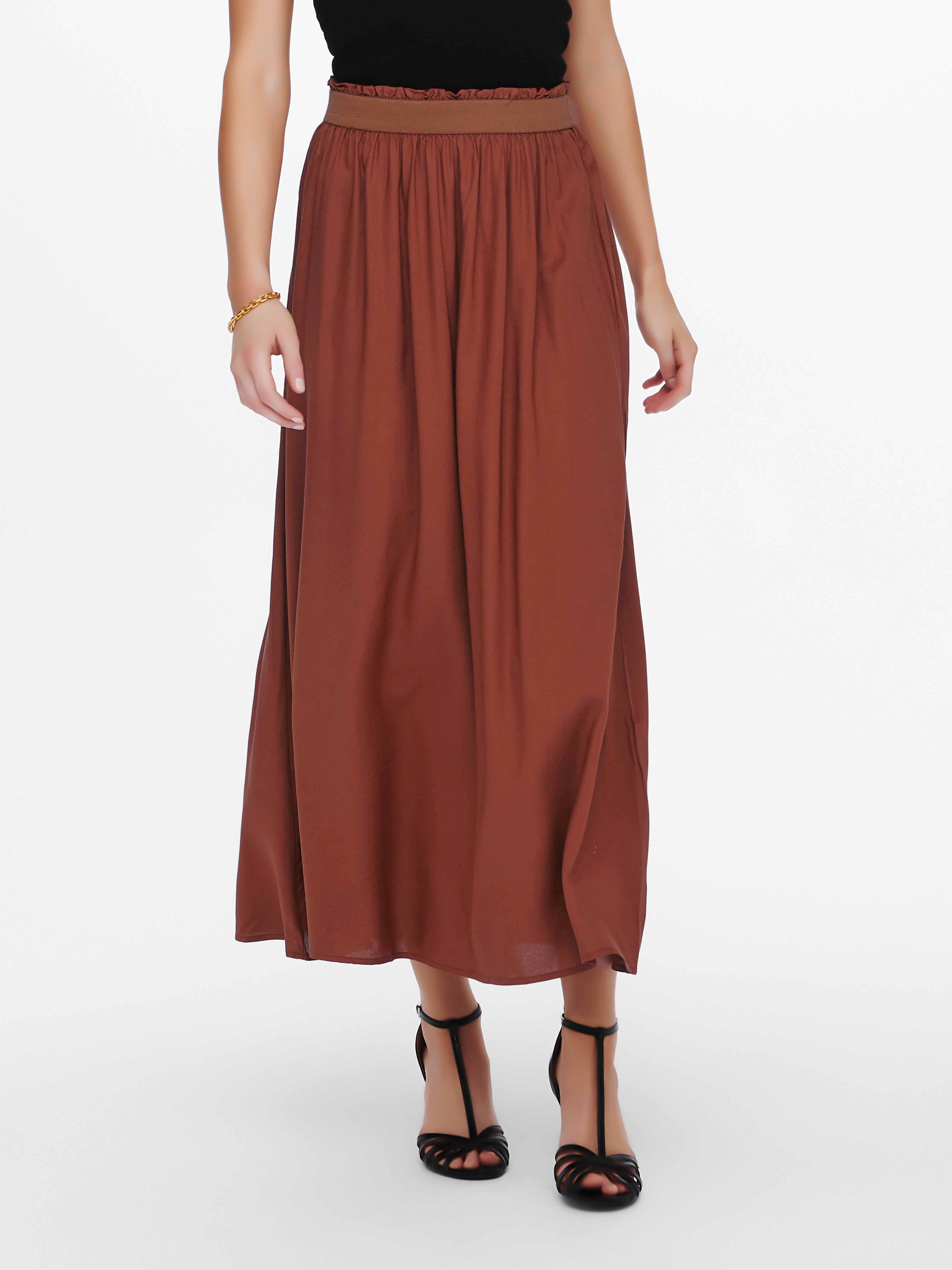 Jupe Longue Maxi Rouge Foncé Taille 42/44 - Marque Multiples - Ceinture Élastiquée - Comme Neuve