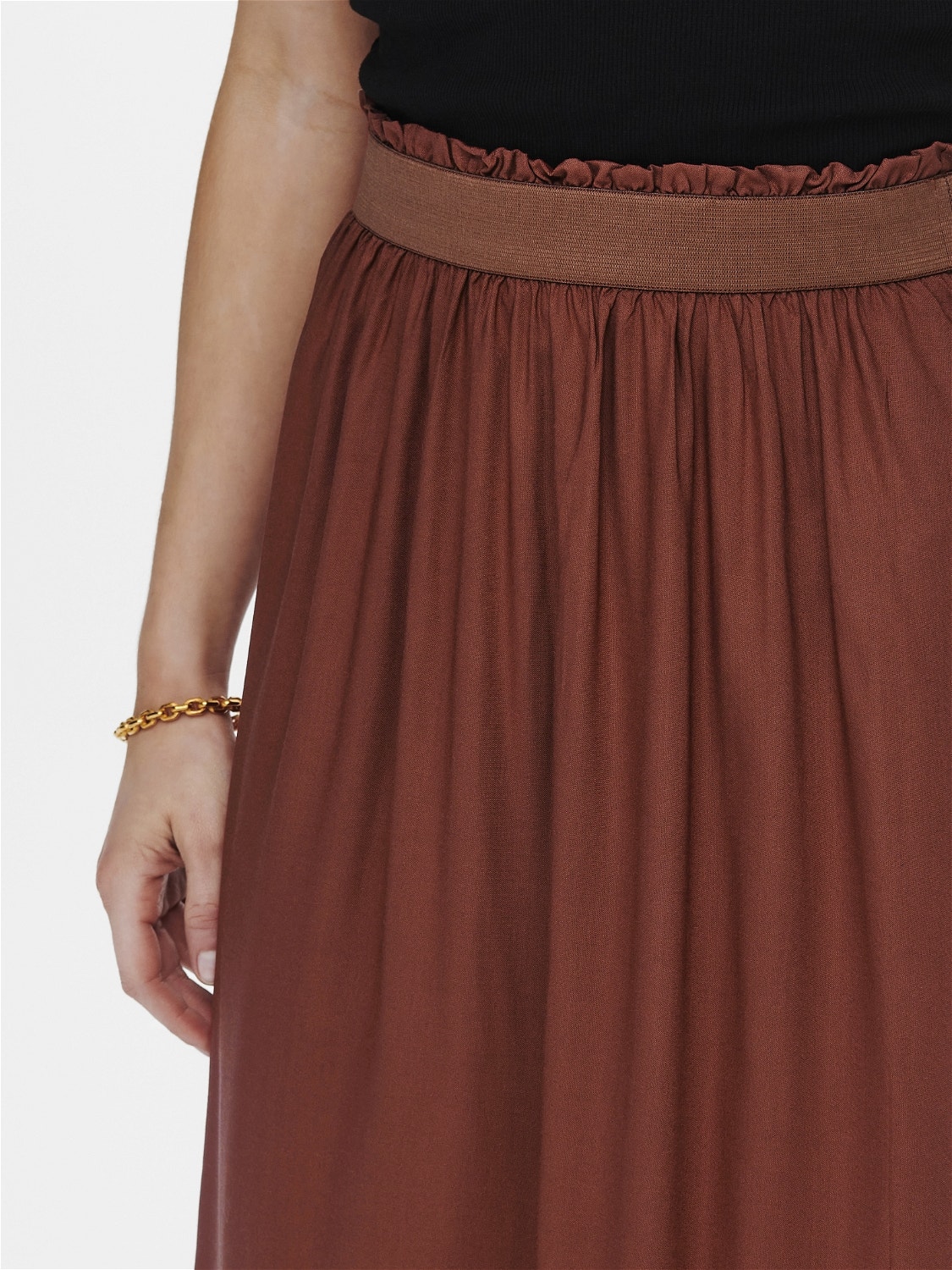 ONLY Paperbag Maxi skirt -Henna - 15164606