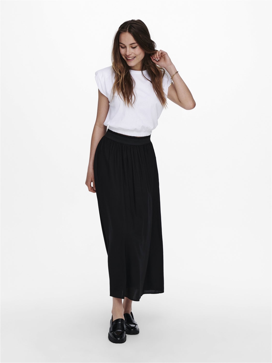 Paperbag cheap maxi skirt