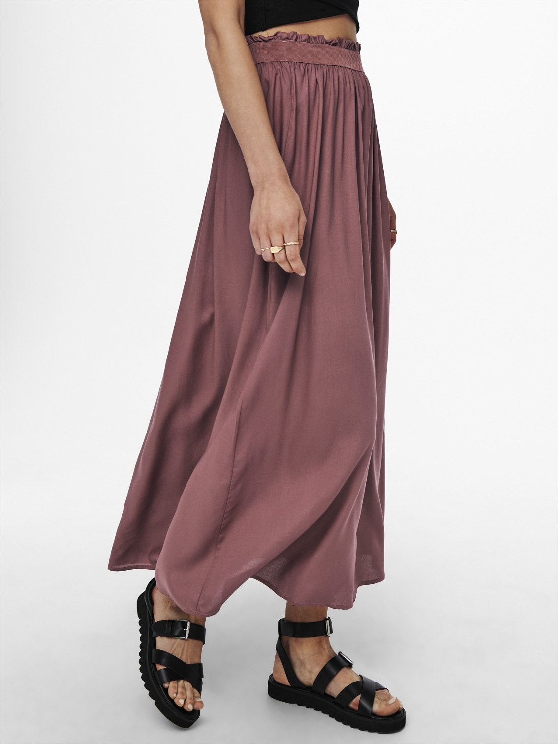 ONLY Paperbag Maxi skirt -Rose Brown - 15164606