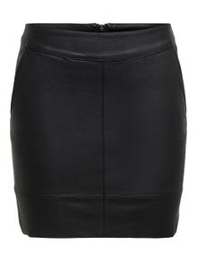 ONLY Leather look Skirt -Black - 15164809