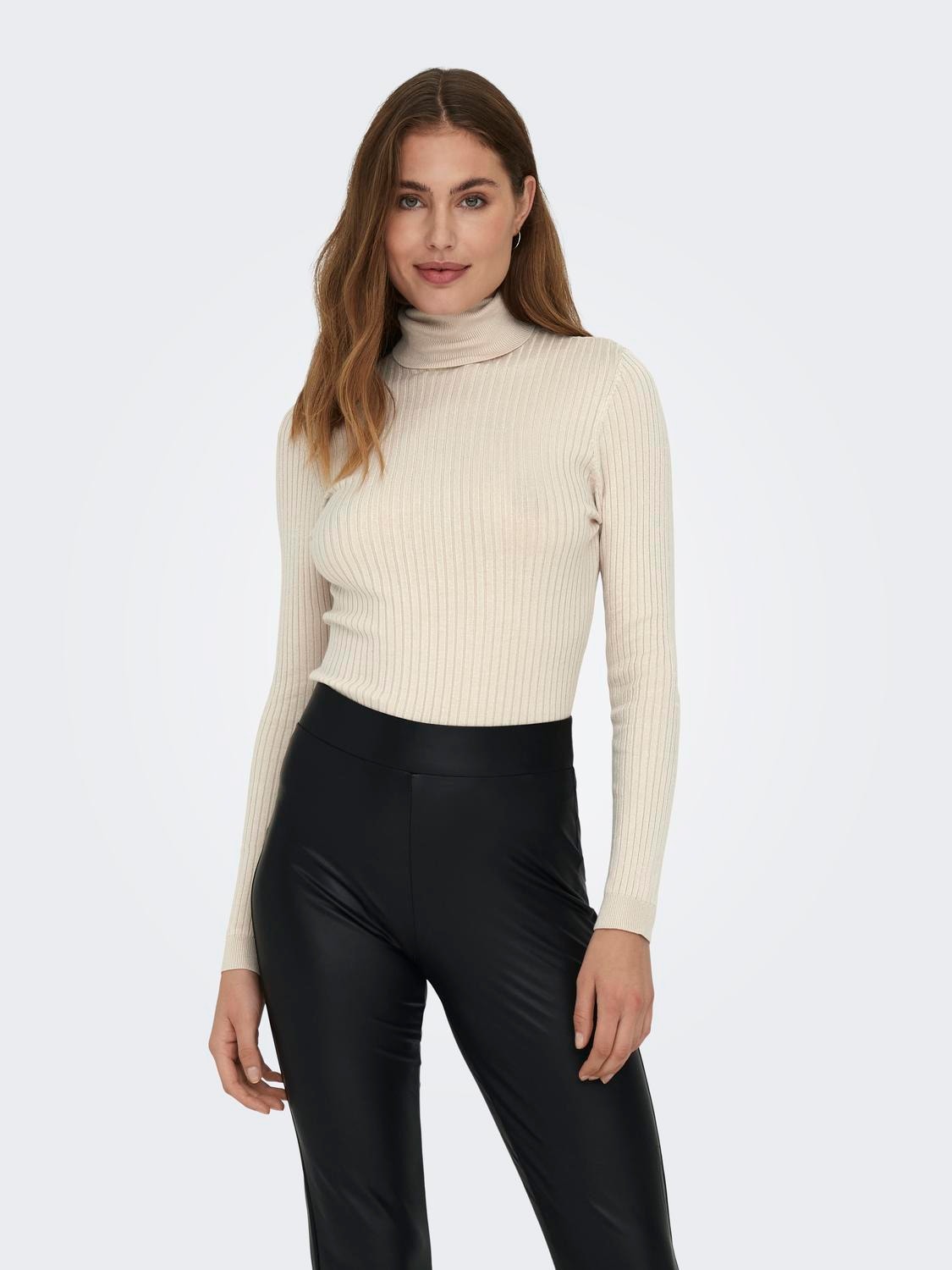 ONLY Roll neck Pullover -Pumice Stone - 15165075