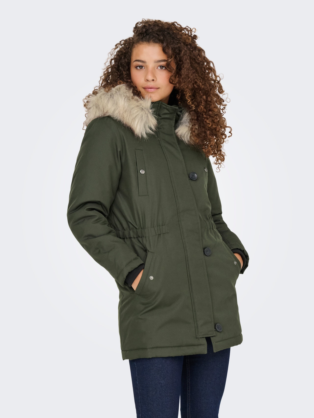 ONLY ONLIRIS Lang parkas -Rosin - 15165180