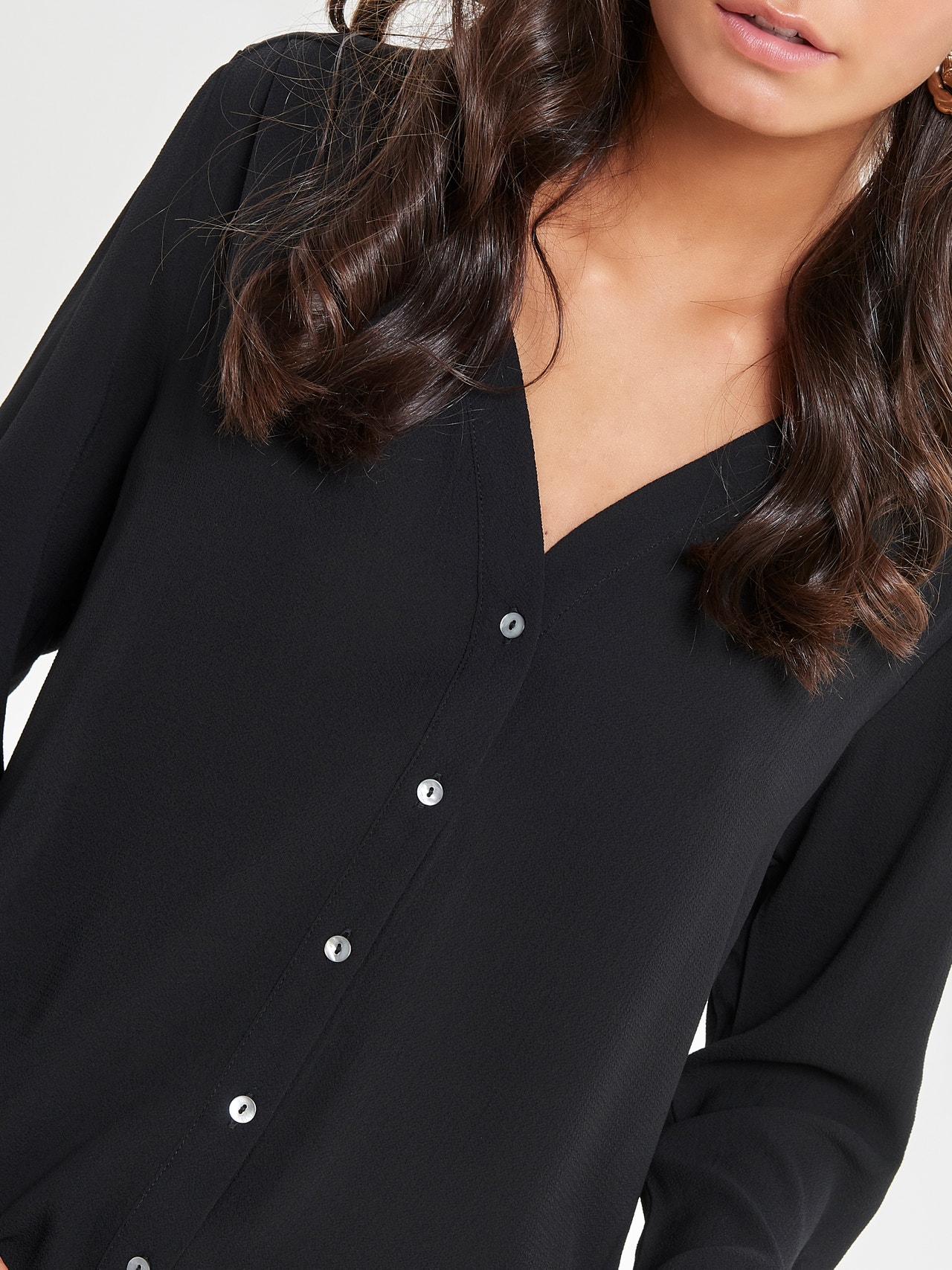 ONLY Regular fit Button-under Overhemd -Black - 15165571