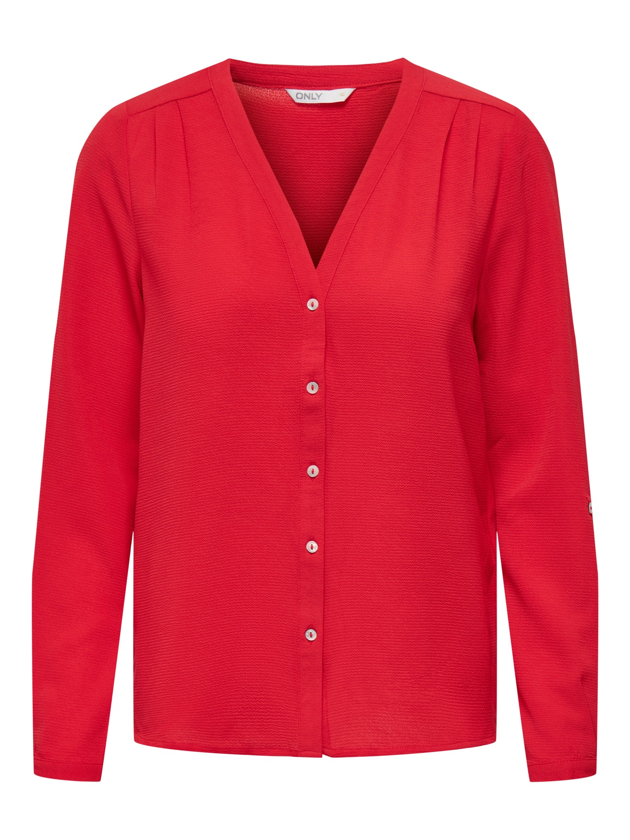 ONLY Loose fit Långärmad skjorta -Mars Red - 15165571