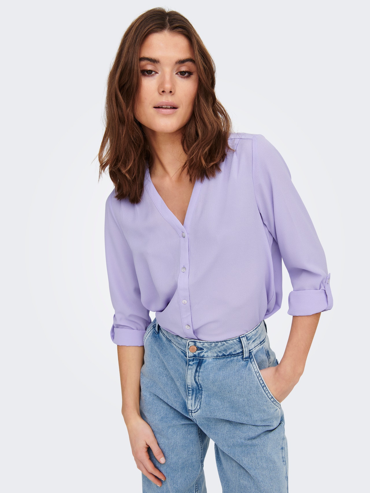 ONLY Regular Fit Skjorte -Lavender - 15165571