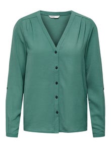 ONLY Regular Fit Button under collar Shirt -Blue Spruce - 15165571