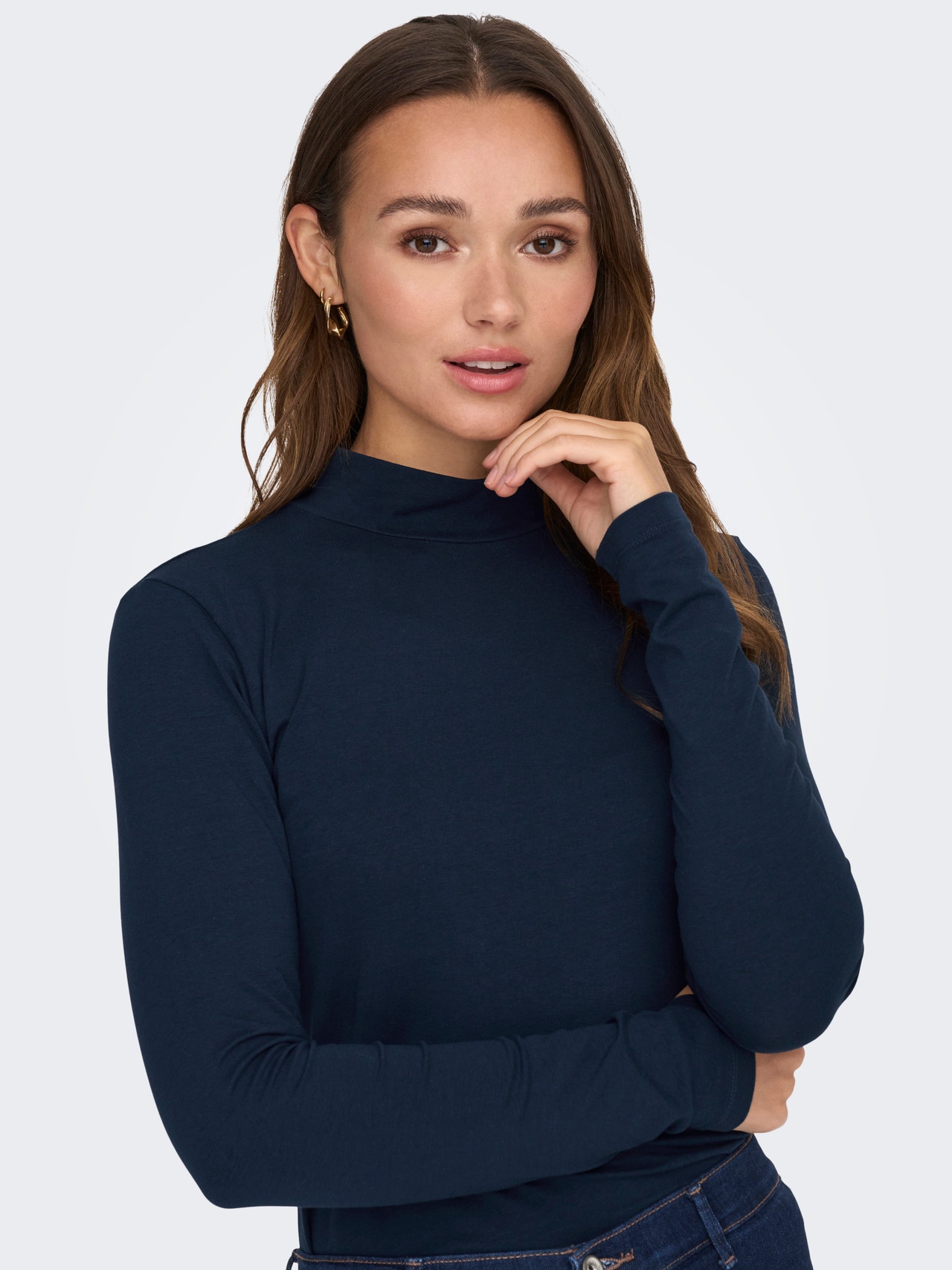 ONLY Slim Fit Turtle neck Top -Sky Captain - 15165633